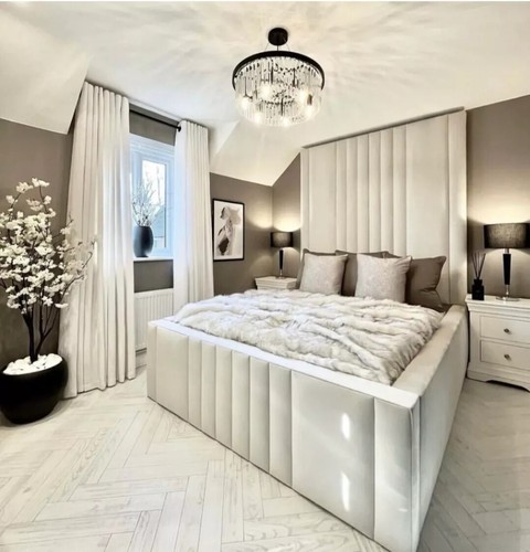 Luxury high headboard velvet - luxury,