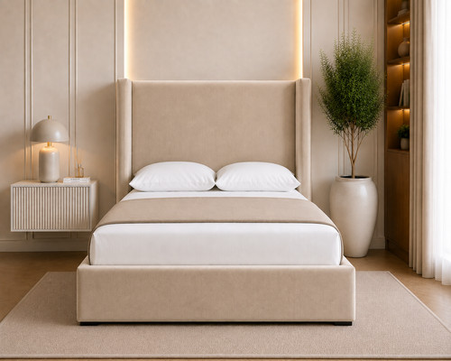 Luxury upholstered bed frame - luxury,