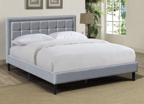 Buttoned headboard grey stone - headboard,