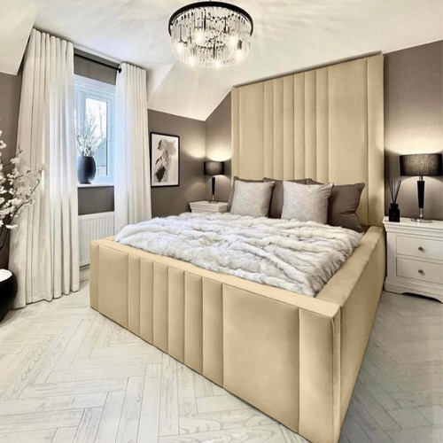 Luxury high headboard velvet - luxury,