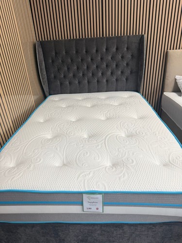 Winged headboard bed and - headboard,