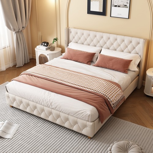 Velvet upholstered bed frame - velvet,