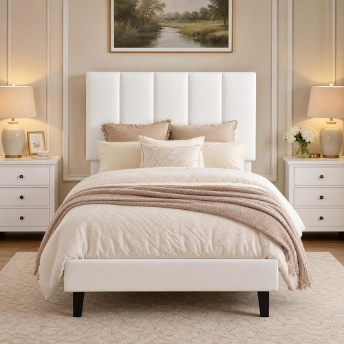 Velvet platform bed adjustable - velvet,