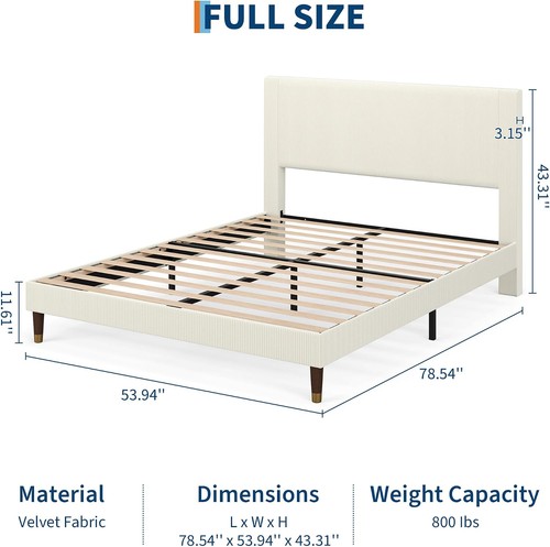 Upholstered bed frame - bed, bedroom