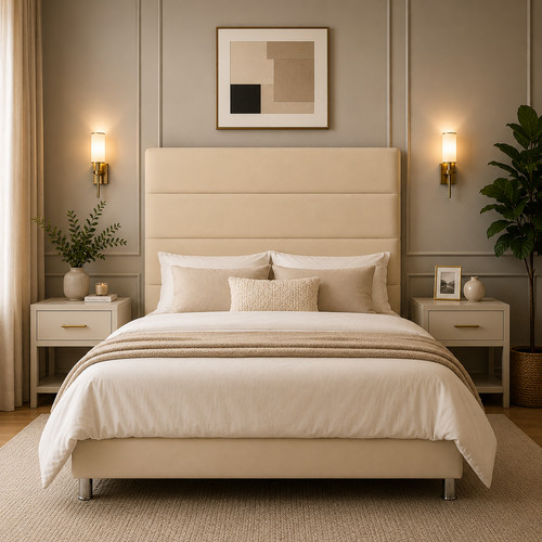 Row lined padded headboard - padded,