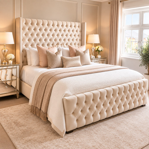Chesterfield bed frame - frame, tall
