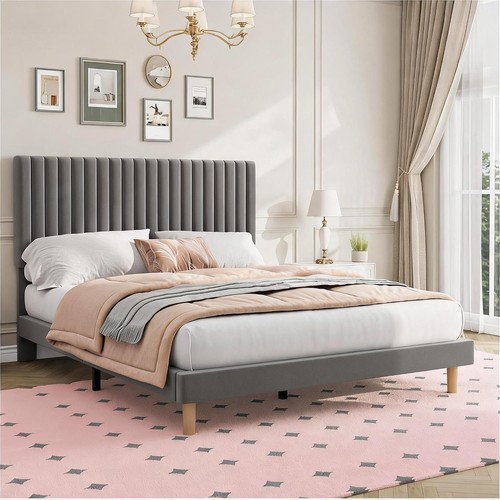 Full velvet platform - platform, bed