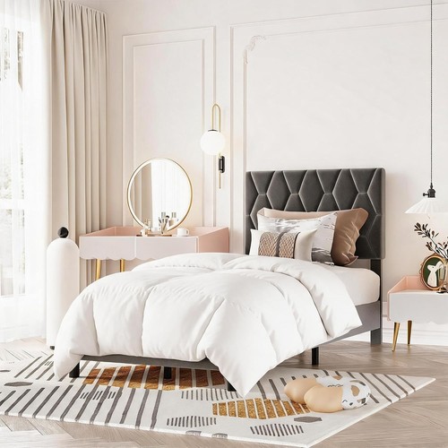 Upholstered bed frame - frame, with