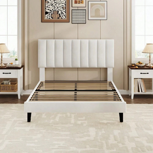Full size upholstered bed - size,