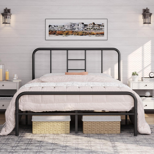 Double bed frame curved - bed,