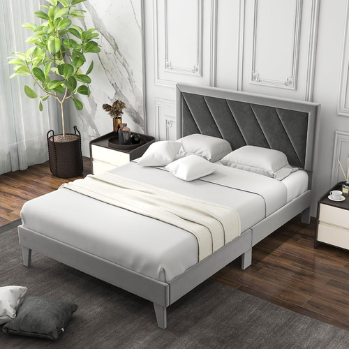 Double bed frame upholstered - double,