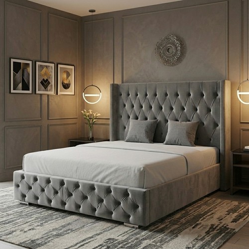 Winged chesterfield ottoman - winged,