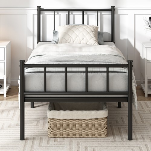 Metal bed frame headboard - frame, w/headboard